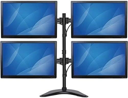 StarTech Quad Monitor Stand 13in to 27in, Articulating, Black (ARMBARQUAD)