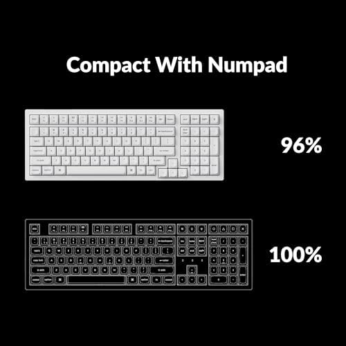 Keychron K4 Pro QMK/VIA Custom Wireless Mechanical Keyboard, Programmable Hot-swappable 100 Keys, RGB Backlight Wired Gaming Keyboard with K Pro Banana Switches for Mac/Windows/Linux - White