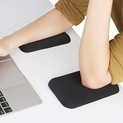 Leolee Elbow Rest Pads for Desk, Black Ergonomic Wrist Rest Arm Rest Pads