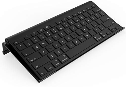 KOTEMON Mini Computer Keyboard Stand-11.8'' x 5.1''-Small Computer Keyboard Tray Acrylic Keyboard Holder for 78 Keys Universal Compact Keyboard, with Black Silicone Strip, Black