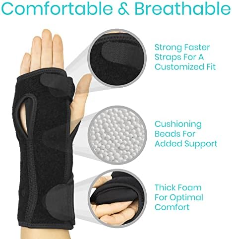 Vive Night Wrist Splint Brace - Left, Right Hand Sleep Support Wrap