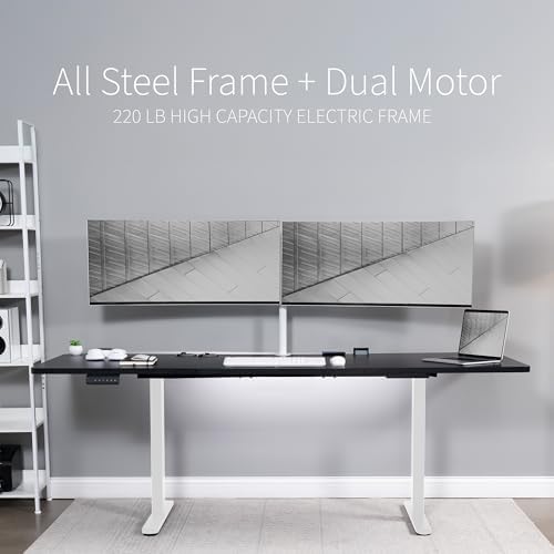 VIVO Black 83 x 30 in Standing Desk, DESK-KIT-E2W84-30B