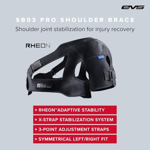 EVS SB03 Pro Shoulder Brace Men, Superior Compression, Adjustable Black XXL