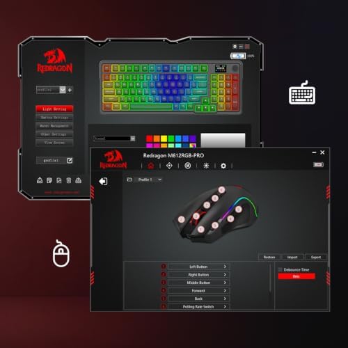 Redragon Anime Keyboard & Mouse Combo, K719 PRO KB + M612AK 8000 DPI Mice