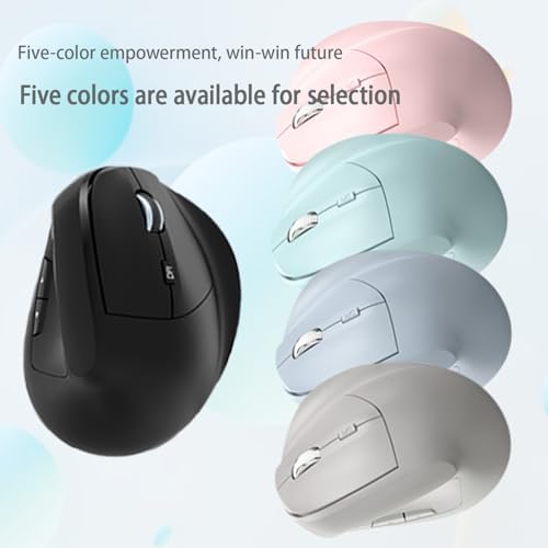 Ergonomic Vertical Mouse Wireless, Rechargeable Ergo Mouse for Carpal Tunnel Relief, 3200DPI Adjustable, 6 Buttons for PC/Laptop/Mac/Windows (Aqua Green)