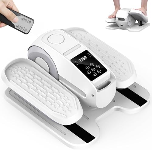 Under Desk Elliptical Exercise Machine, Elliptical Leg Exerciser as Seen on TV, 12 Speeds Leg Exerciser While Sitting for Seniors, Electric Seated Foot Pedal Exerciser for Home Gift for Women