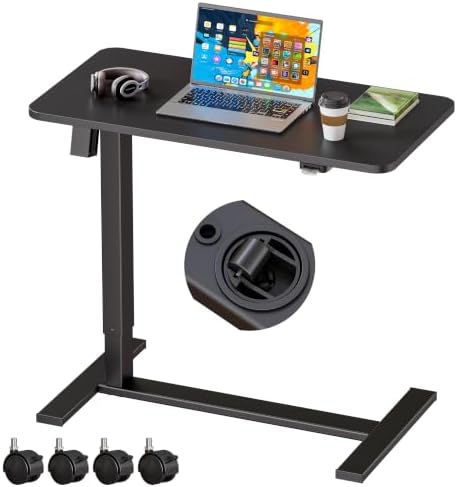 BIZUM Small Electric Standing Desk Bedside Table 31.5 x 15.8 Inch, Black