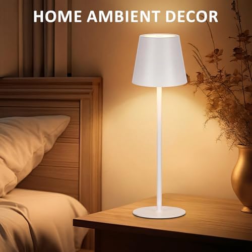 Retisee 12 Pack Cordless Table Lamp Portable Rechargeable Lamp, White
