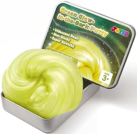 JOYIN Green Glow in-the-Dark Putty 4.23oz (120g), Therapy Putty, Slime for Kids, Anxiety & Stress Relief Toys, Great Sensory Experience, Never Dry Out, Birthday Gifts, Party Favors,Halloween,Christmas