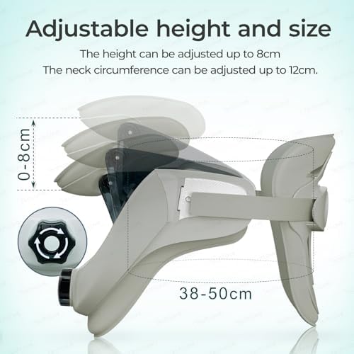 Cervical Neck Traction Brace with 10-Level Adjustable Support, Posture Corrector for Neck Pain & Stiffness Relief, Lightweight with Heat Pad, Home/Office Use