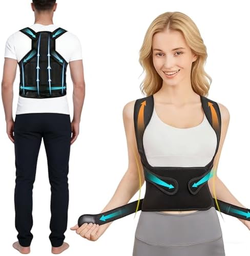 Back Brace Posture Corrector for Women and Men,Back Straightener Posture Corrector,Adjustable Posture Trainer,Back Brace Support for Upper Lower Back Pain Relief(M).