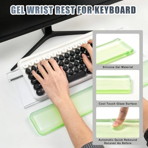 Keyboard Wrist Rest,Gel Wrist Rest for Keyboard-Green Wrist Rest