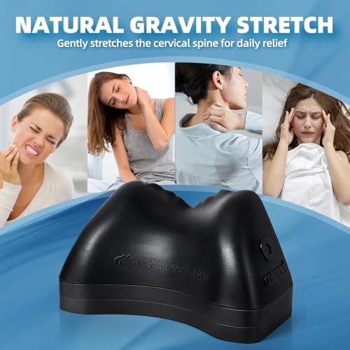 Comness 3-Level Occipital Release Tool for TMJ Relief & Pivotal Therapy - Neck Stretcher Pillow with Non-Slip Base, Height Adjustable Cervical Traction for Neck, Shoulder and Back