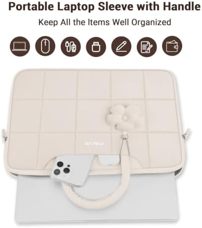 MOSISO Laptop Case 13.3 inch, 13-13.3 inch Laptop Sleeve, Greige