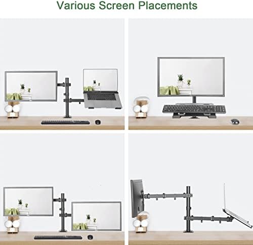 Monitor and Laptop Mount for 13"-27" Screens and Notebook up to 17 inch