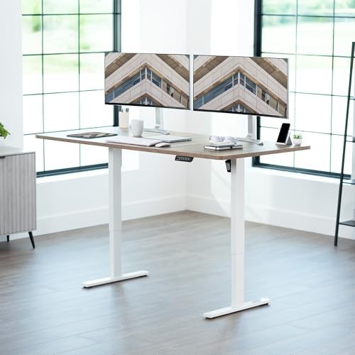 VIVO Reclaimed Wood 71 x 36 in Standing Desk, DESK-KIT-1W7P-36