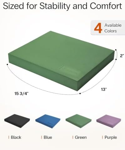 StrongTek Foam Balance Pad, High-Density TPE, 15.8 x 13 x 2 in, Non-Slip
