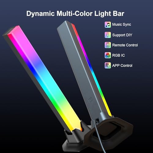 RGB Light Bar Smart Music Sync RGB IC LED Lights Bars, APP&Remote Control