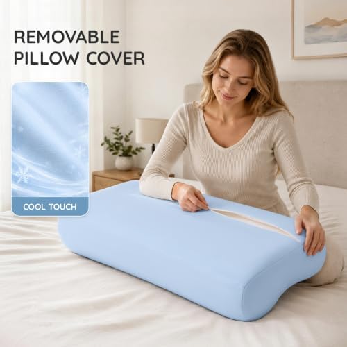 AM AEROMAX Queen Contour Memory Foam Pillow for Neck Pain Relief