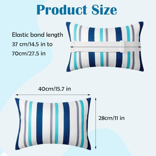 Chaise Lounge Head Pillow Oudoor Patio Pillow with Elastic Strap