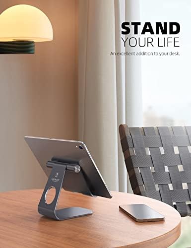Lamicall iPad Stand Adjustable Tablet Holder, Sturdy Aluminum, Multi-Angle