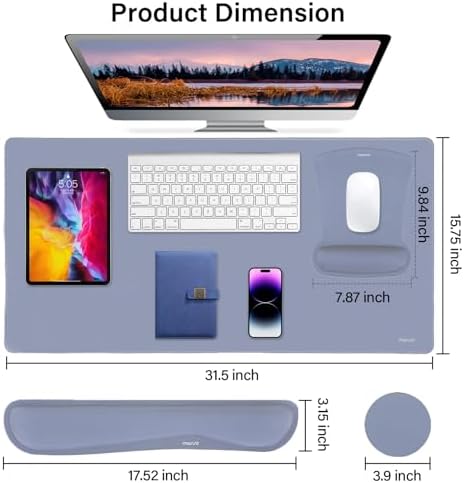 MOSISO Keyboard Mouse Pad Set, Large Gaming Mousepad&Keyboard Wrist Rest