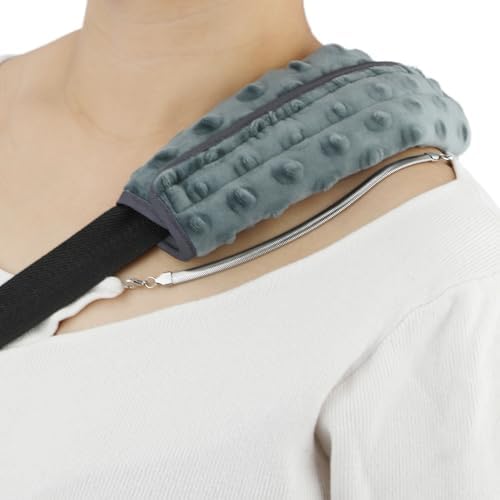 Cushioned Arm Sling Padding for Neck Slim Sling Pad Neck Strap Cushion Comfort Shoulder Support Rotator Cuff Surgery Arm Immobilizer Brace Carry Padded Cover Pillow Wrist Hand Injury, 2Pcs Dark Gray