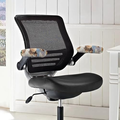 Aztec Horse Print Office Chair Armrest Slipcovers, Elastic Armrest Slipcovers for Computer Chair, Washable Anti-Dust Arm Covers, 2 Piece