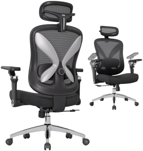 amseatec Ergonomic Mesh Office Chair,5D Flip-Up Arms,3D Lumbar Support