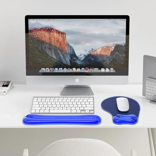 Gel Wrist Rest Mouse Pad Set, Ergonomic Support for Office Gaming
