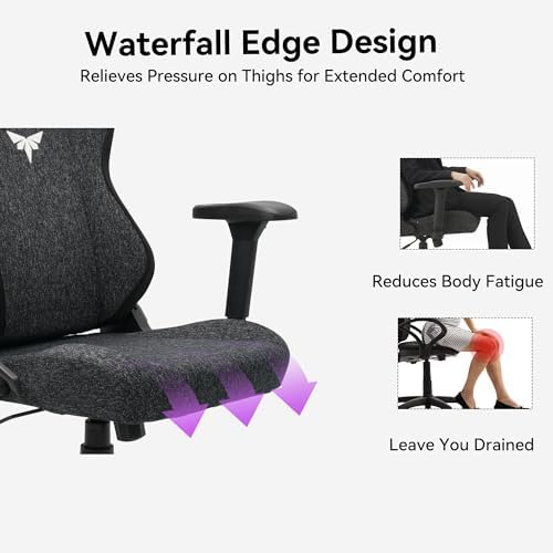 Gaming Chair - High Back Ergonomic Computer Chair with Lumbar Support, Video Game Chair-4D Adjustable Armrests,170° Reclining & 320lb Capacity,Game Chair for Home