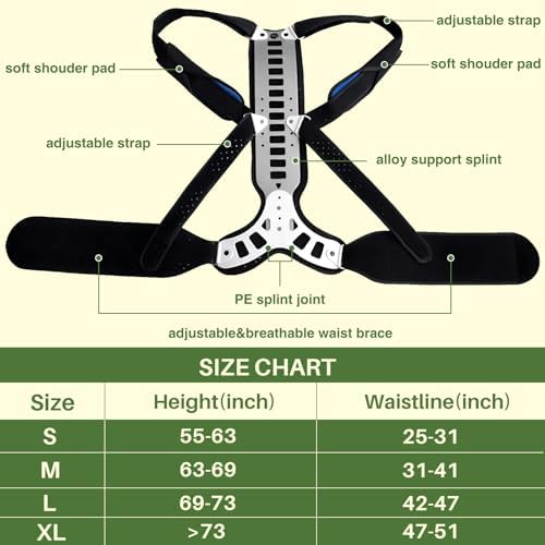 Posture Corrector Back Support Brace for Men & Women, Adjustable Fit