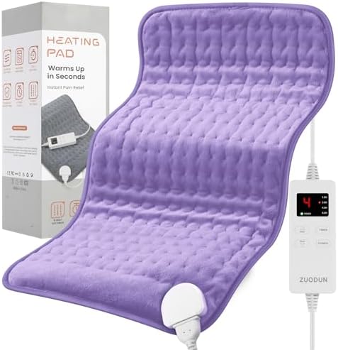 Heating Pad for Women Cramps and Back Pain Relief, Electric Heat Pad with 6 Heat Settings, Moist/Dry Heat, Auto Shut-Off, Soft & Washable, Ideal Gift for Mom, Wife, Daughter