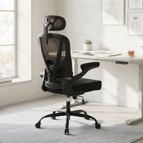 Ergonomic Office Chair, Mesh Office Desk Chair, Black, 10 Pack