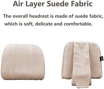 Car Neck Pillow Headrest, Memory Foam Car Headrest Pillow,Headrest Pillow for Car Relax Head Muscles and Relieve (Wine red)