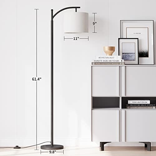 SUNMORY Arc Floor Lamp, Modern Floor Lamp with Remote Control and 9W Bulb