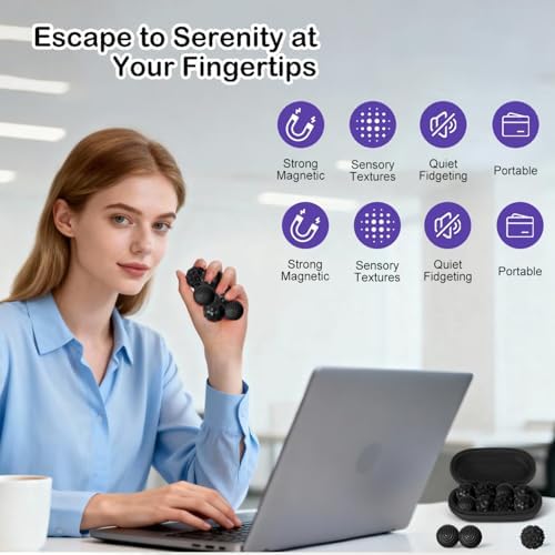 Magnetic Fidget Balls for Adults & Teens, Silent Fidget Toys for Office