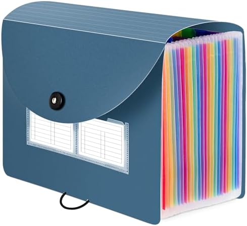 Sooez 24 Pockets Expanding File Folder, Accordion File Organizer, Letter/A4