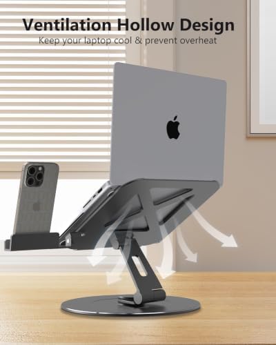 LOXP Adjustable 10-17.3" Laptop Stand for Desk with Larger Base