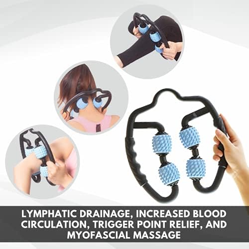 Shadowfit Muscle Massager Roller, Trigger Point Foam Roller for Calves, Legs, Arms, Shin Splints, Massage Tool to Relieve Soreness, Stiffness, and Tight Muscles, Cellulite Deep Tissue Massaging