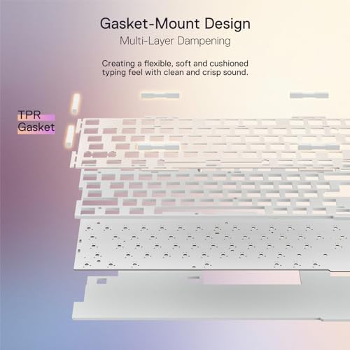 Redragon K673 PRO Wireless 81-Key RGB Gasket Gaming Keyboard, Scroll Knob