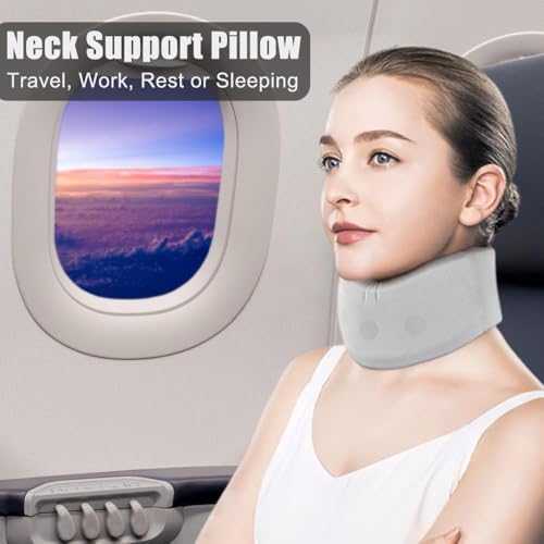 OULIGET Neck Pillow for Traveling,Neck Brace for Sleeping Upright,Soft Cervical Collar for Neck Pain and Strong Support,Portable Support Pillow for Airplane Car Office Home Rest