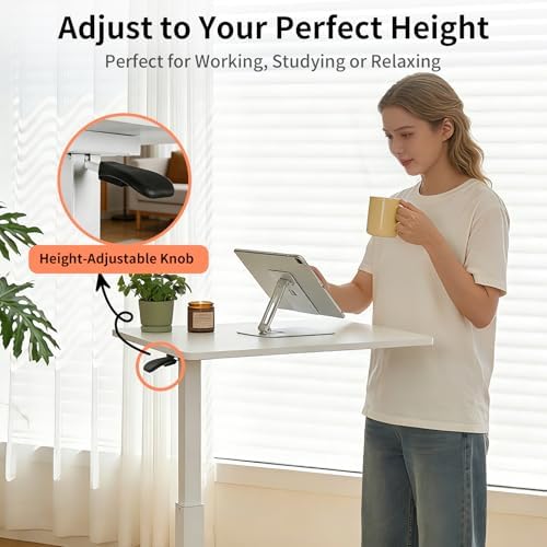 COSYSUPER Small Standing Desk, Adjustable Height Bedside Table