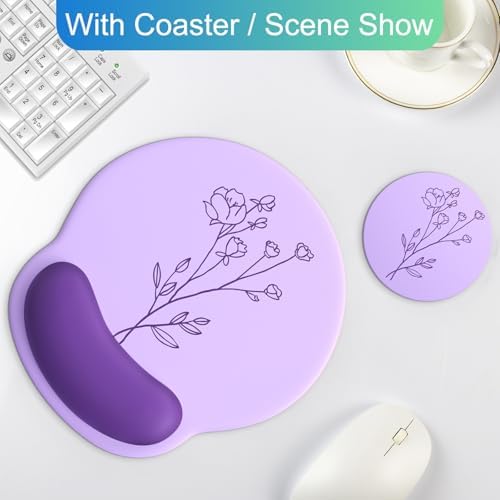 Ergonomic Mouse Pad with Wrist Rest Support,Gel Mouse Pads for Desk