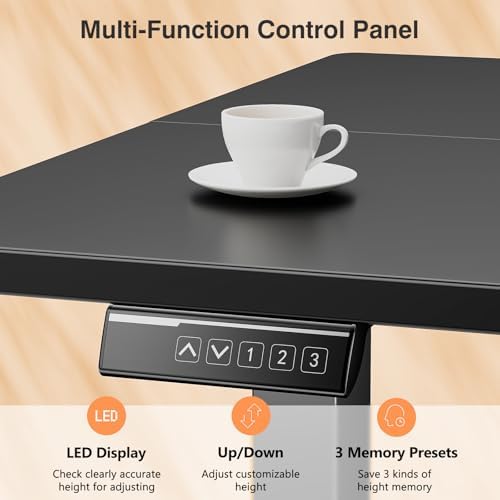 Sweetcrispy Electric Standing Desk, Computer Desk, 48x24 Inch