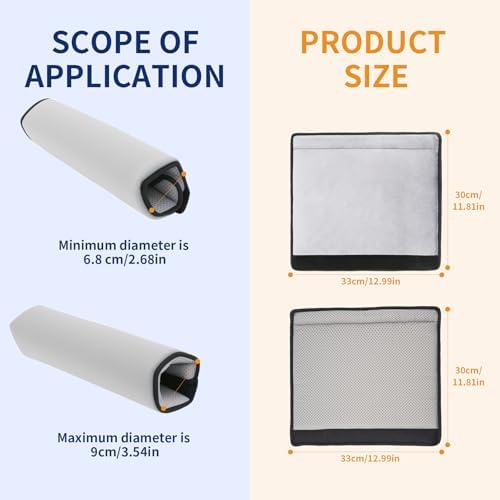 Wheelchair Armrest Covers (Pair)-Memory Foam Wheelchair armrest Pads Wicking Washable Non Slip Arm Rest Cover Cushion Pad for wheelchairs Office Chairs armchairs (Grey)