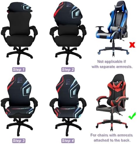 Gaming Chair Covers, 3D Printing One-piece Fit Cat Scratch Proof