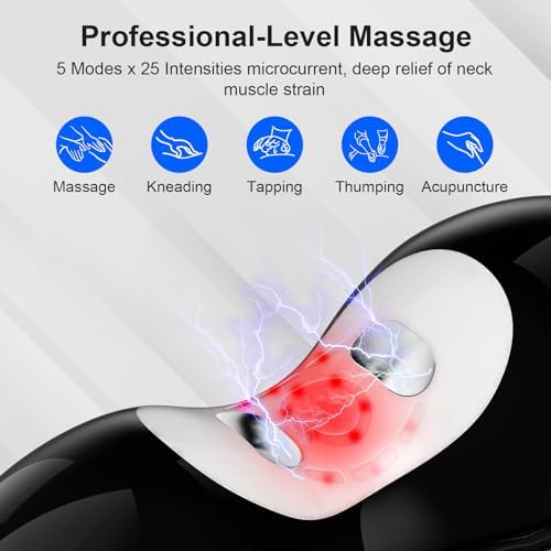 Dynamic Neck Stretcher: Red Light Heat Therapy Cervical Traction