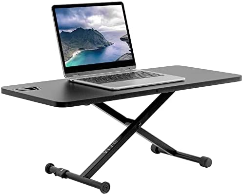 VIVO Black 28 in Single Top Standing Desk Converter, DESK-V011F