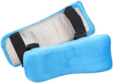 PATIKIL Office Chair Arm Pads, 1 Pair Office Chair Arm Cover Soft Office Chair Armrest Pads Elastic Memory Foam Cotton Removable Washable for Desk Computer Gaming, 25x10x7cm, Blue